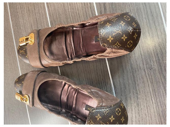 Louis Vuitton bailarinas Lucky piel marrón oscuro 38 - vista 3