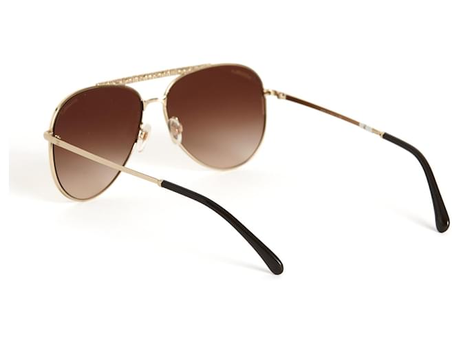 Chanel Lentes de sol Dorado - vista 4