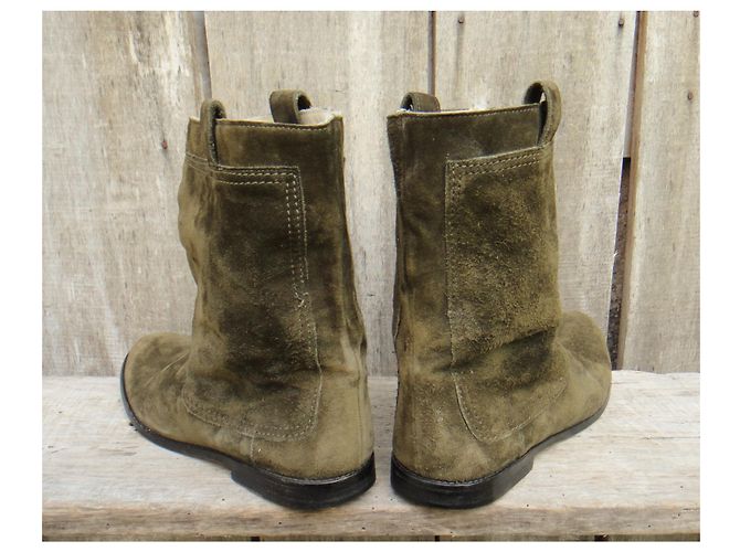 Stivaletti con acne 39 Cachi - vista 4