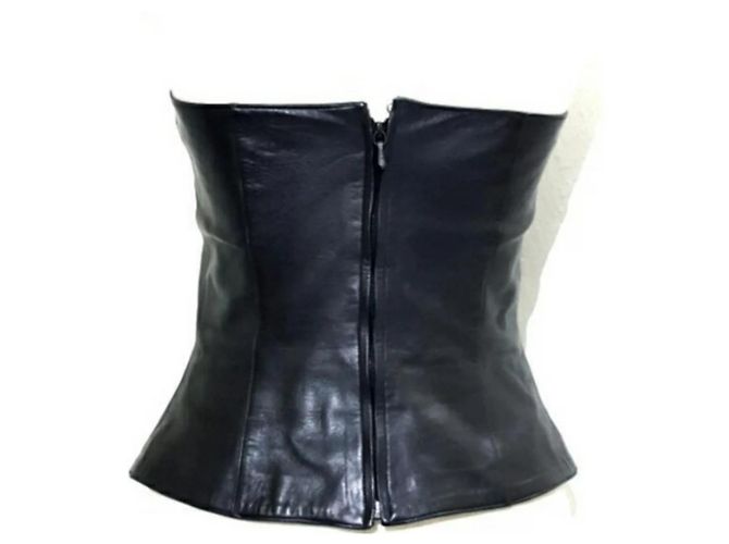 corsé de cuero CHANEL Negro - vista 2