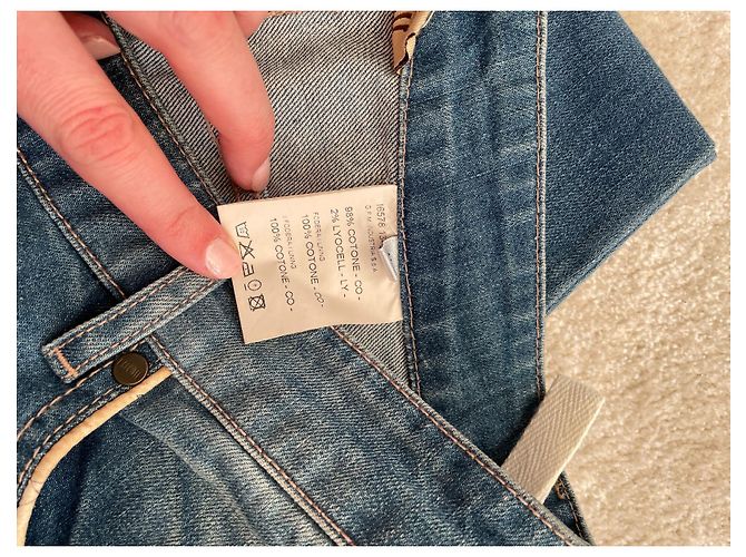 Autre Marque Alviero Martini Jeans Blau Baumwolle Kartenmuster Größe 40 - Ansicht 5