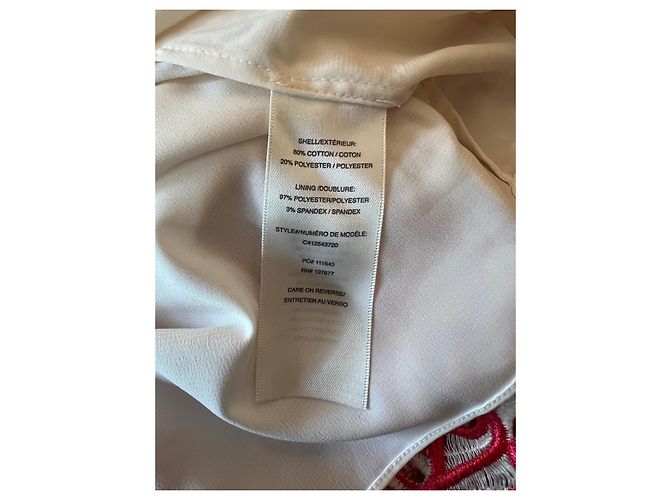 Abito ricamato Alice + Olivia rosso e avorio Crudo - vista 8