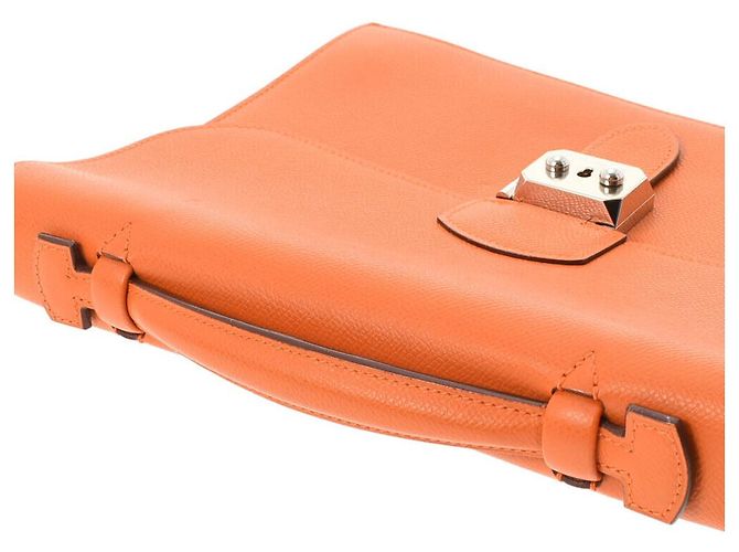 Sac à dépêches Hermès Hermes Sac a Depeche Arancione - vista 3