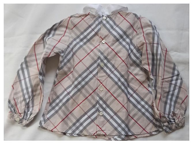 Burberry Baumwollbluse Weiß Beige - Ansicht 2