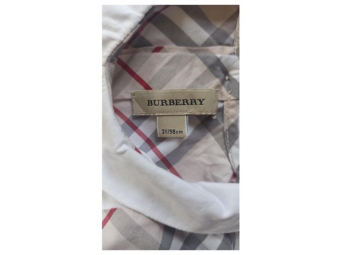 Burberry Baumwollbluse Weiß Beige - Ansicht 3