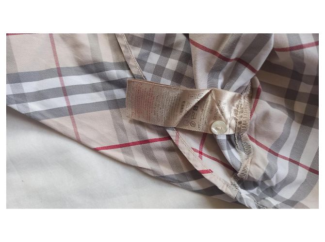 Burberry Baumwollbluse Weiß Beige - Ansicht 4