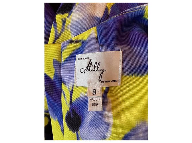 Milly New York Abito con stampa floreale acquerello giallo e viola Porpora - vista 4