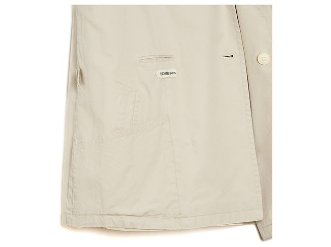 Hermès GABARDINA DE ALGODÓN BEIGE MARGIELA ES38 - vista 3