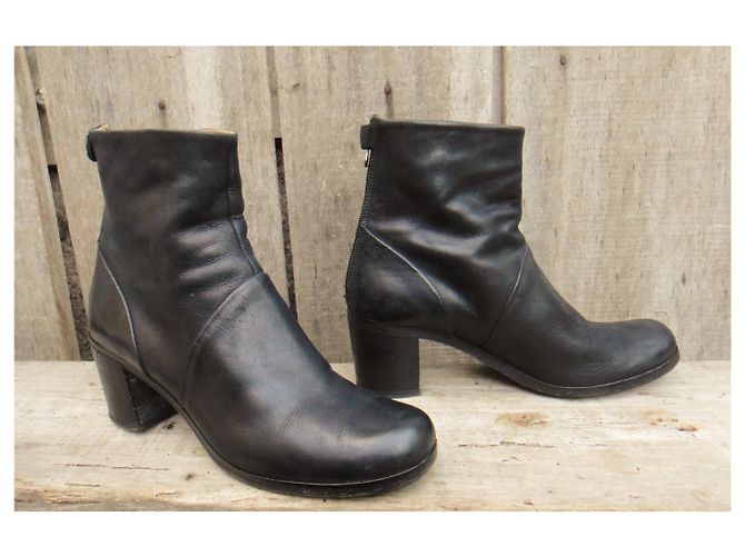 Autre Marque Botines Hope de piel negra talla 37 Negro - vista 2