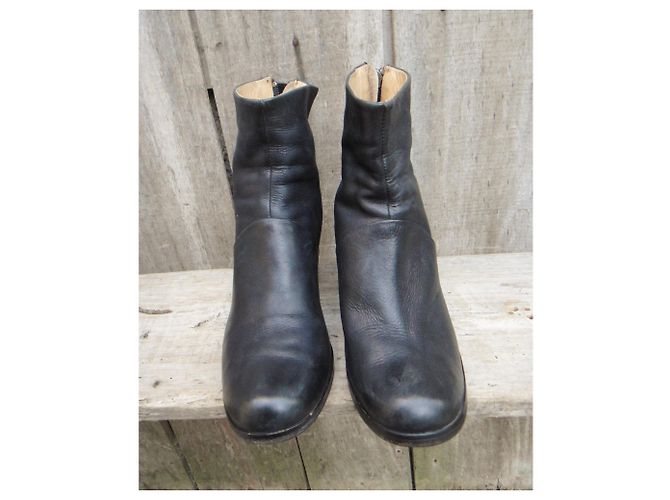 Autre Marque Botines Hope de piel negra talla 37 Negro - vista 3
