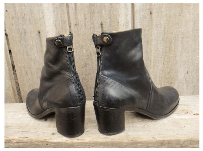 Autre Marque Botines Hope de piel negra talla 37 Negro - vista 4