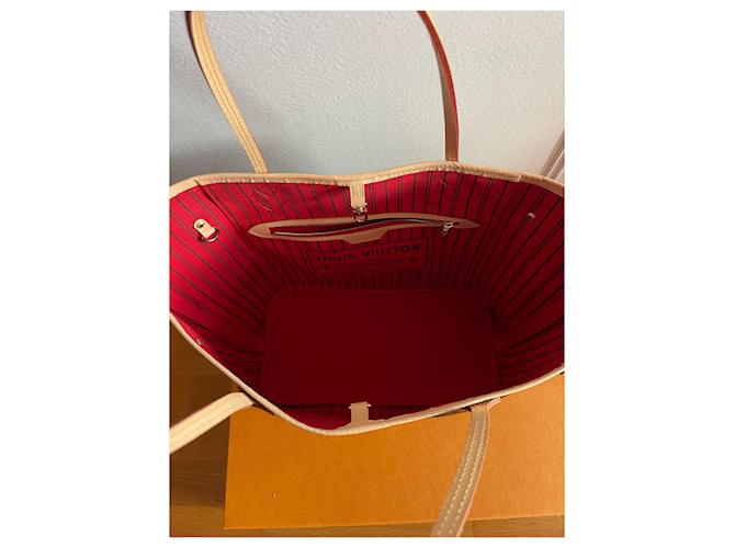 Borsa Louis Vuitton Neverfull Marrone Pelle - vista 4