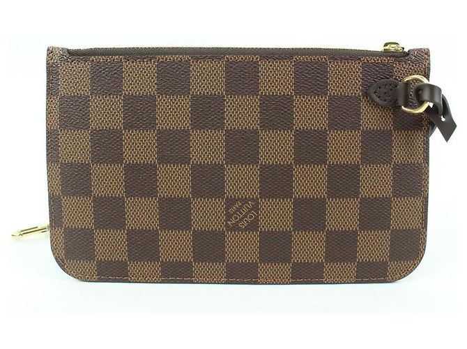 Louis Vuitton Pochette da polso piccola Damier Ebene Neverfull Pochette PM - vista 10