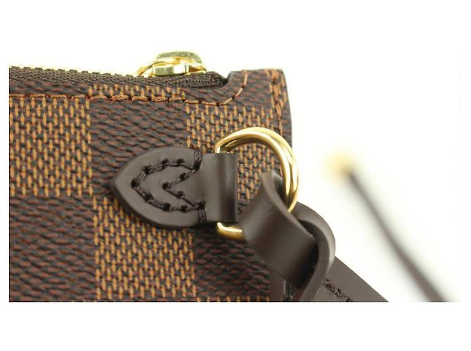 Louis Vuitton Pochette da polso piccola Damier Ebene Neverfull Pochette PM - vista 5