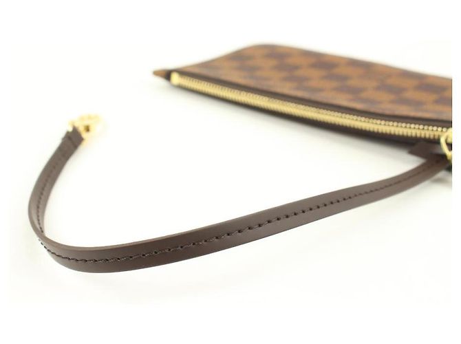 Louis Vuitton Pochette da polso piccola Damier Ebene Neverfull Pochette PM - vista 9