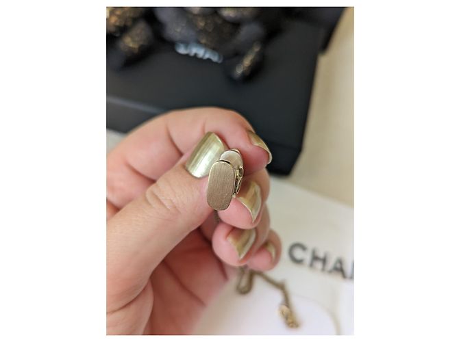Chanel CC B18P Logo Pink Padlock Emaille Halskette SELTENE Quittung - Ansicht 9