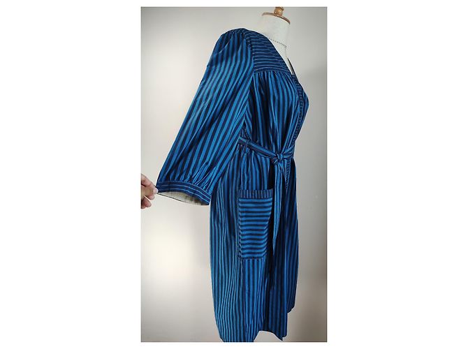Vestido Noa Noa de rayas azul de algodón - vista 2
