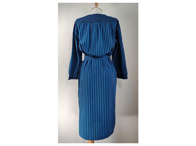Vestido Noa Noa de rayas azul de algodón - vista 3