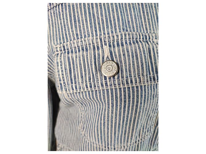 Chaqueta de algodón Ralph Lauren azul a rayas XL - vista 3