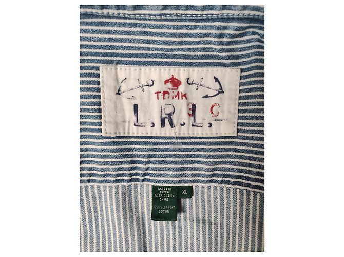 Chaqueta de algodón Ralph Lauren azul a rayas XL - vista 6