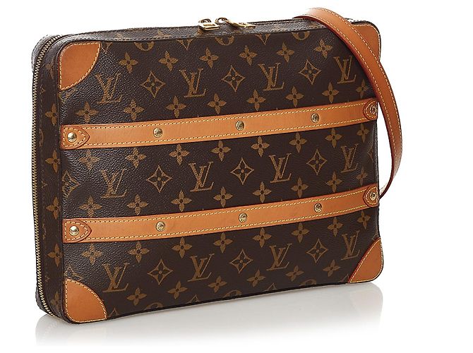 Bolso Mensajero Soft Trunk MM Monograma Marrón Louis Vuitton Castaño - vista 2