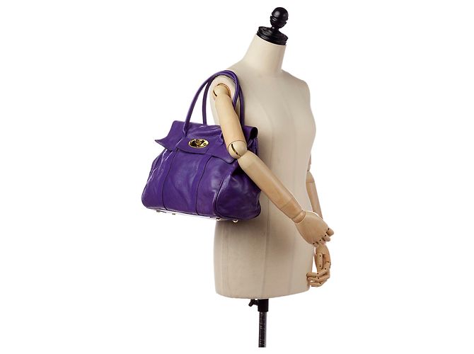Mulberry Bolsa tote de couro Bayswater roxa amoreira - vista 6