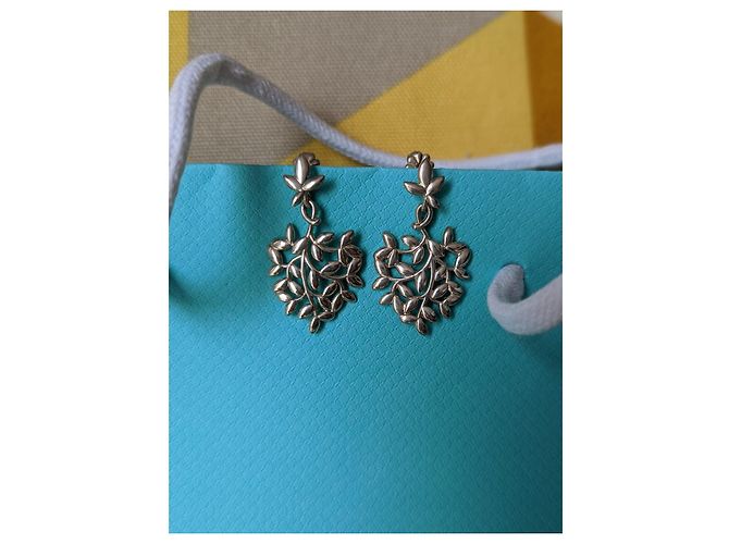 Tiffany & Co Conjunto de colar e brincos em prata de lei Paloma Picasso Olive Leaf - vista 11