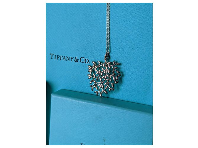 Tiffany & Co Conjunto de colar e brincos em prata de lei Paloma Picasso Olive Leaf - vista 16