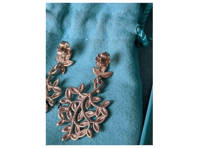 Tiffany & Co Conjunto de colar e brincos em prata de lei Paloma Picasso Olive Leaf - vista 7