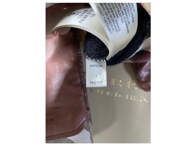 Burberry Lederhandschuhe Braun mit Kaschmirfutter - Ansicht 7