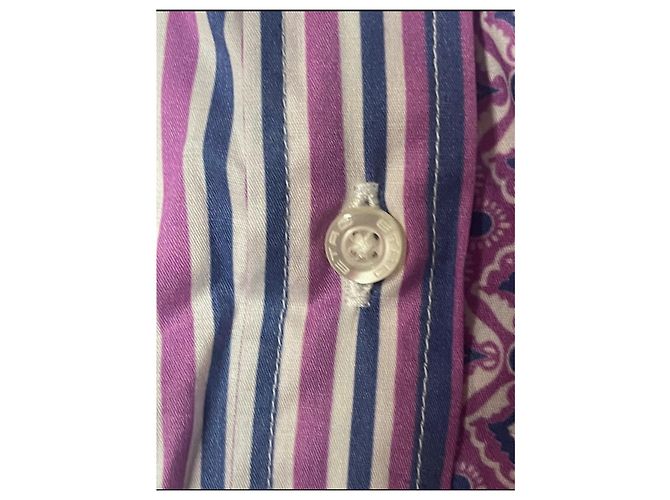 Etro camicia lilla multicolor fantasia paisley Multicolore Lavanda - vista 6