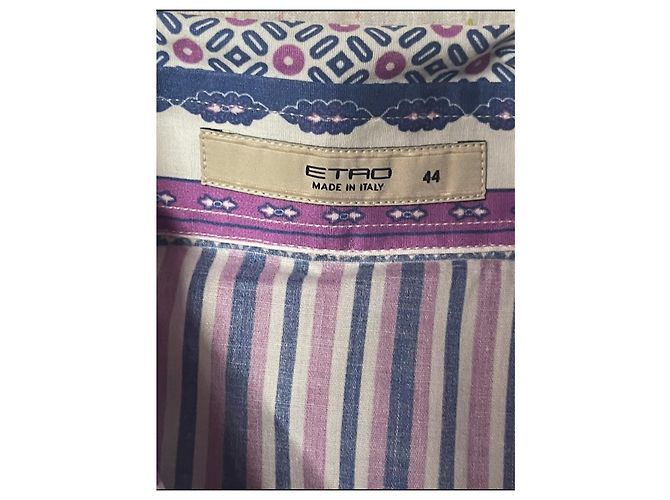 Etro camicia lilla multicolor fantasia paisley Multicolore Lavanda - vista 7