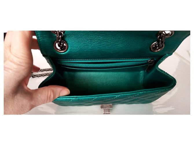 Chanel 2.55 mini. Grün - Ansicht 11