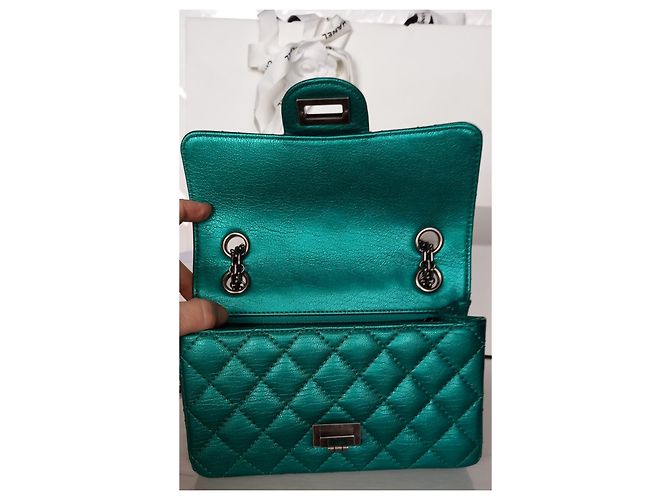 Chanel 2.55 mini. Grün - Ansicht 2