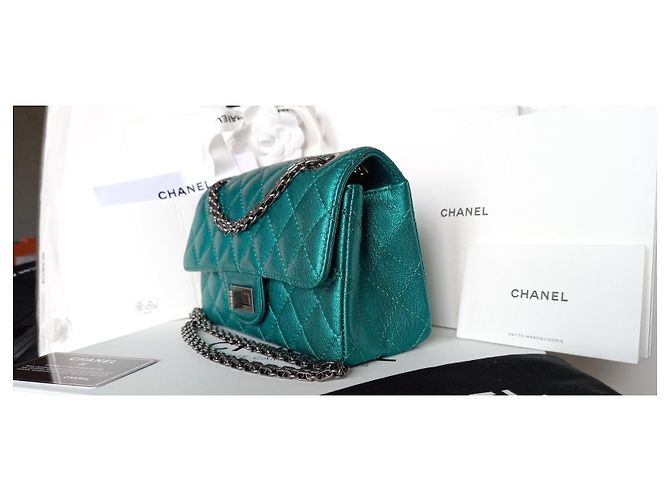 Chanel 2.55 mini. Grün - Ansicht 4