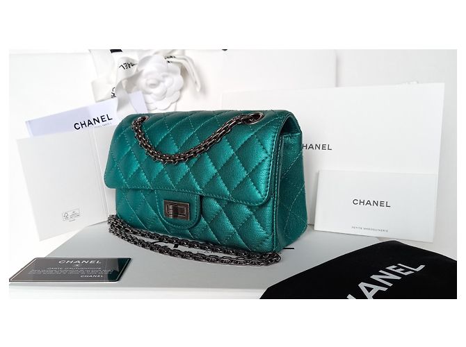 Chanel 2.55 mini. Grün - Ansicht 5