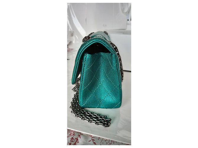 Chanel 2.55 mini. Grün - Ansicht 6