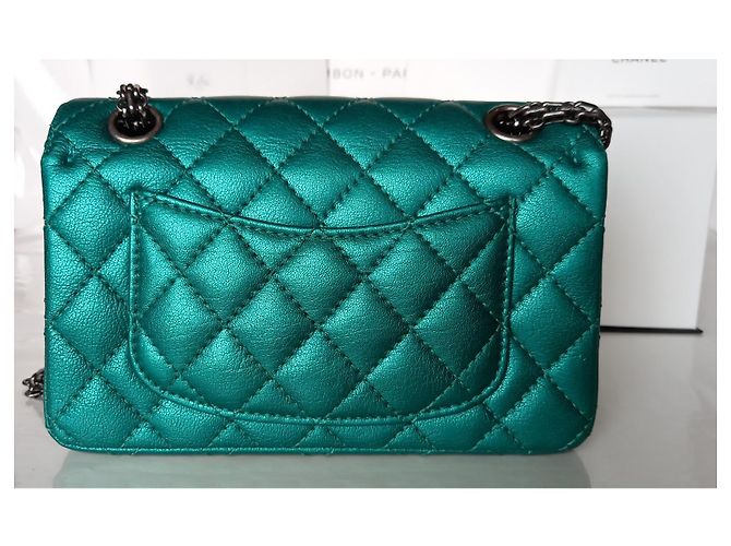 Chanel 2.55 mini. Grün - Ansicht 7
