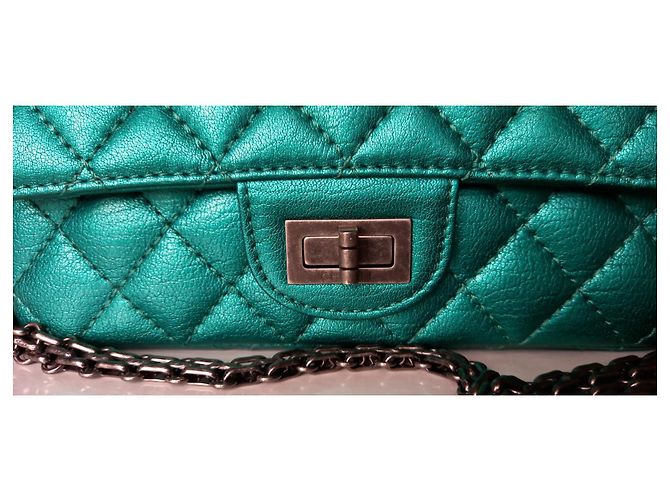 Chanel 2.55 mini. Grün - Ansicht 9