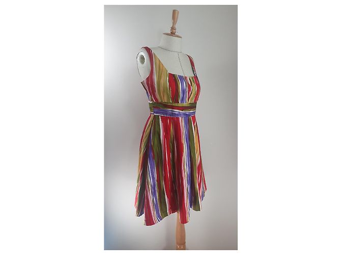 Abito Calvin Klein in cotone multicolore - vista 2