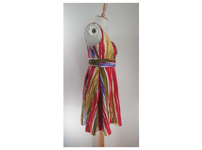 Abito Calvin Klein in cotone multicolore - vista 4