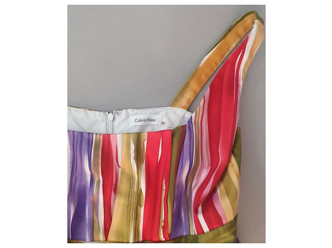 Abito Calvin Klein in cotone multicolore - vista 6