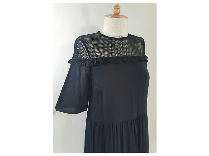 Baum und Pferdgarten Schwarzes Viscose Kleid Größe 36 - Ansicht 2