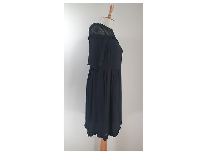 Baum und Pferdgarten Schwarzes Viscose Kleid Größe 36 - Ansicht 3