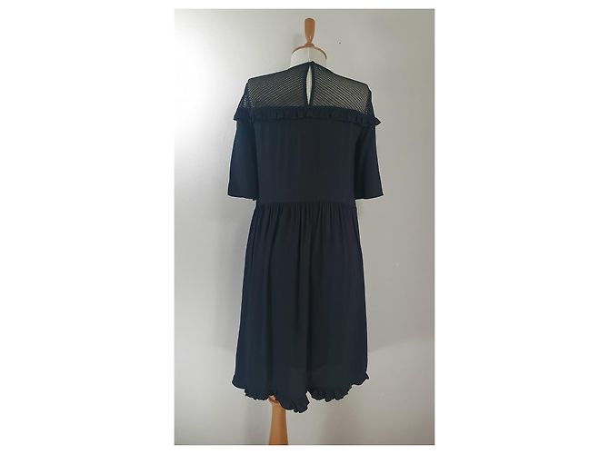 Baum und Pferdgarten Schwarzes Viscose Kleid Größe 36 - Ansicht 4