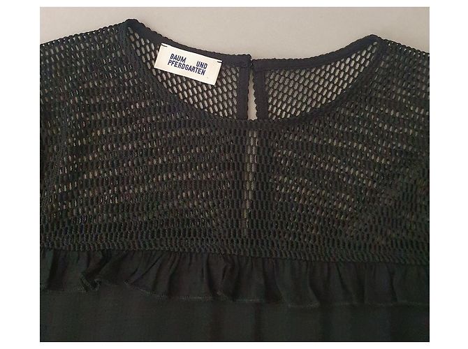Baum und Pferdgarten Schwarzes Viscose Kleid Größe 36 - Ansicht 5