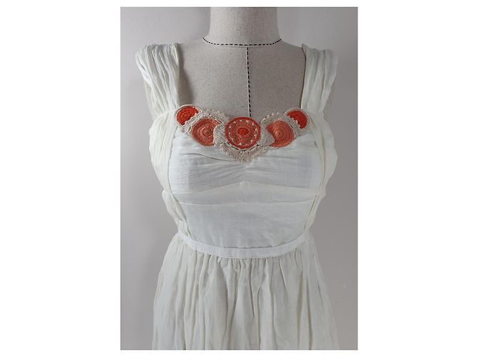 Vestido Vanessa Bruno Marfil Bordado Blanco - vista 2