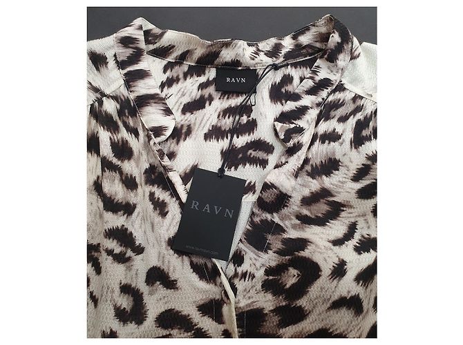 Autre Marque Camiseta Raven Gwen Leo Estampado Leopardo Viscosa Multicolor Estampado de leopardo - vista 5