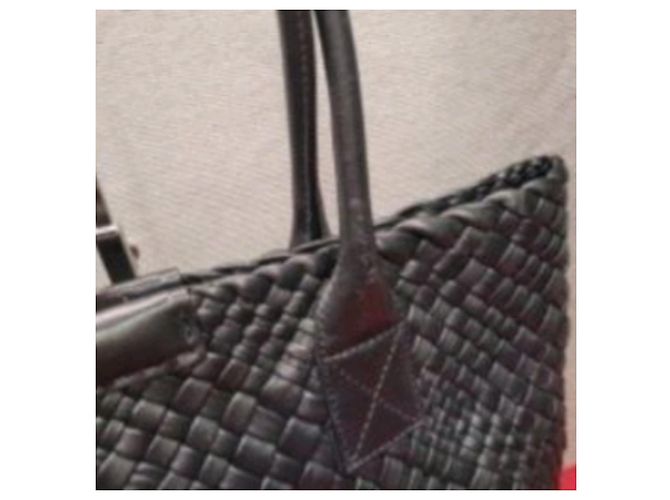 Autre Marque Falorni Italy borsa pelle intrecciata nera Nero - vista 10