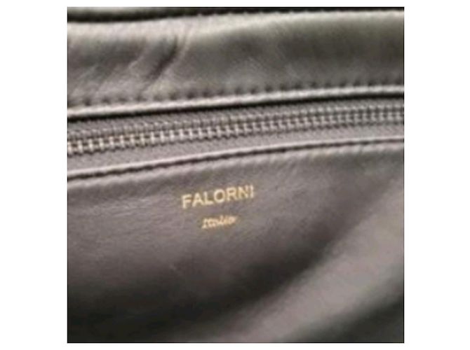 Autre Marque Falorni Italy borsa pelle intrecciata nera Nero - vista 3